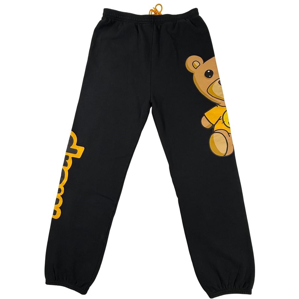 Drew House Theodore Bear Sweatpants Black Yellow Logo Joggers Mens XL RN161882